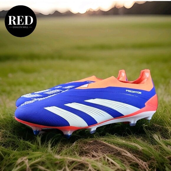 Adidas Predator Elite LL SG  IF6318 Blue Orange Laceless Soccer - Men\'s Sz 11.5 main image 13